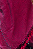 Mul Modal Maroon Saree - Gulkand
