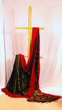 Handloom Pure Cotton Ethnic Motifs Red Dark Green Saree - A Shade of Green From The Land of Jewels