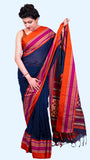 Handloom Pure Cotton Ethnic Motifs Purple Saree -  La Violetta