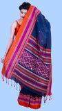 Handloom Pure Cotton Ethnic Motifs Purple Saree -  La Violetta