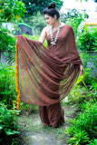 Mul Modal Brown Saree - Brown Sugar