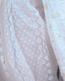 White Resham Cotton Jamdani Saree - Ishq Ka Rang Safed