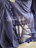 Mul Modal Blue Saree - Frozen Blueberry