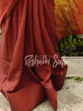 Mul Modal Mud Brown Olive Saree - Mud House